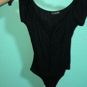Lace up black body suit fashionnova size large